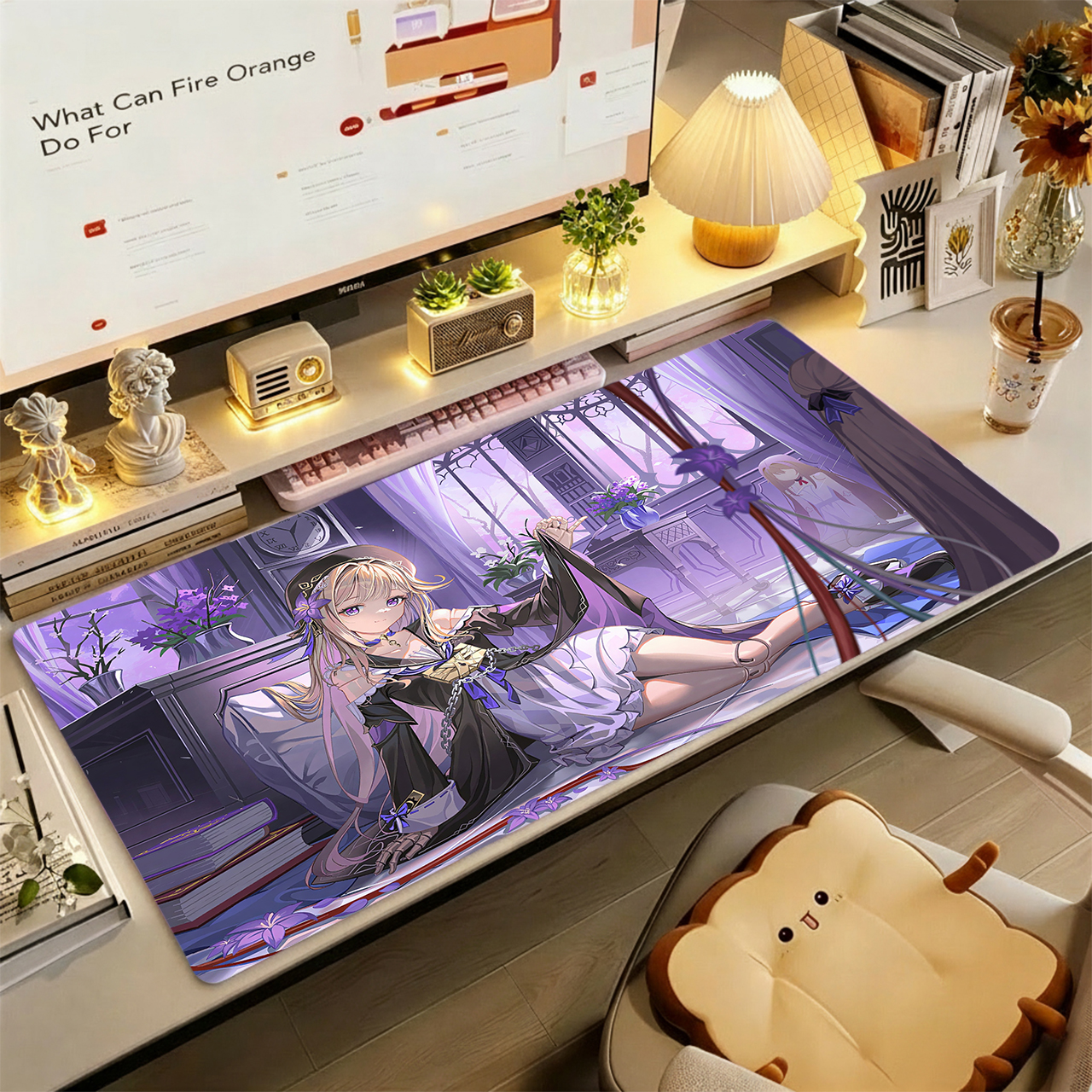 Tradescantia Purple - Gaming Mouse Pad,Large Extended Desk Mat,Anti-slip
