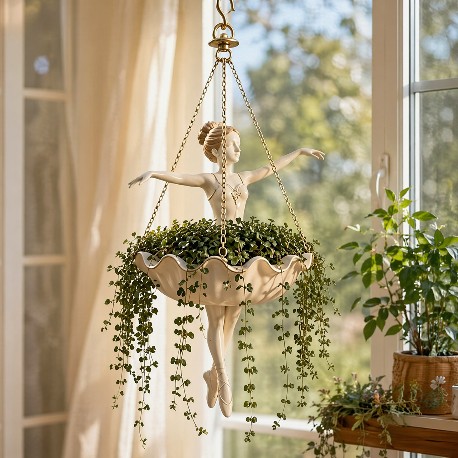 Ballet Dancer Resin Flower Hol – Spider Plant Hanging Bewertung und Preis