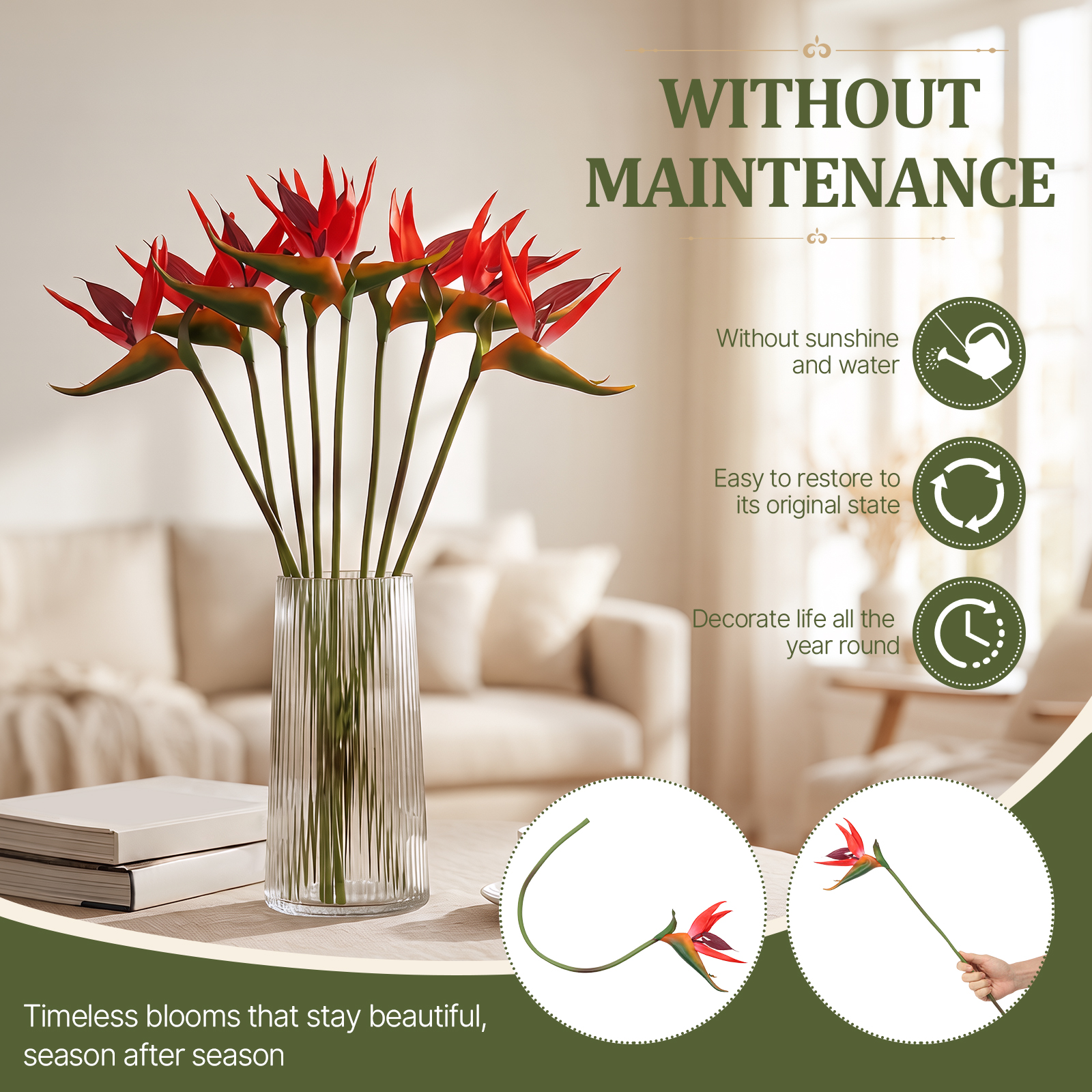 8Pcs Artificial Bird Of Paradi – Bird Paradise Strelitzia Bewertung und Preis