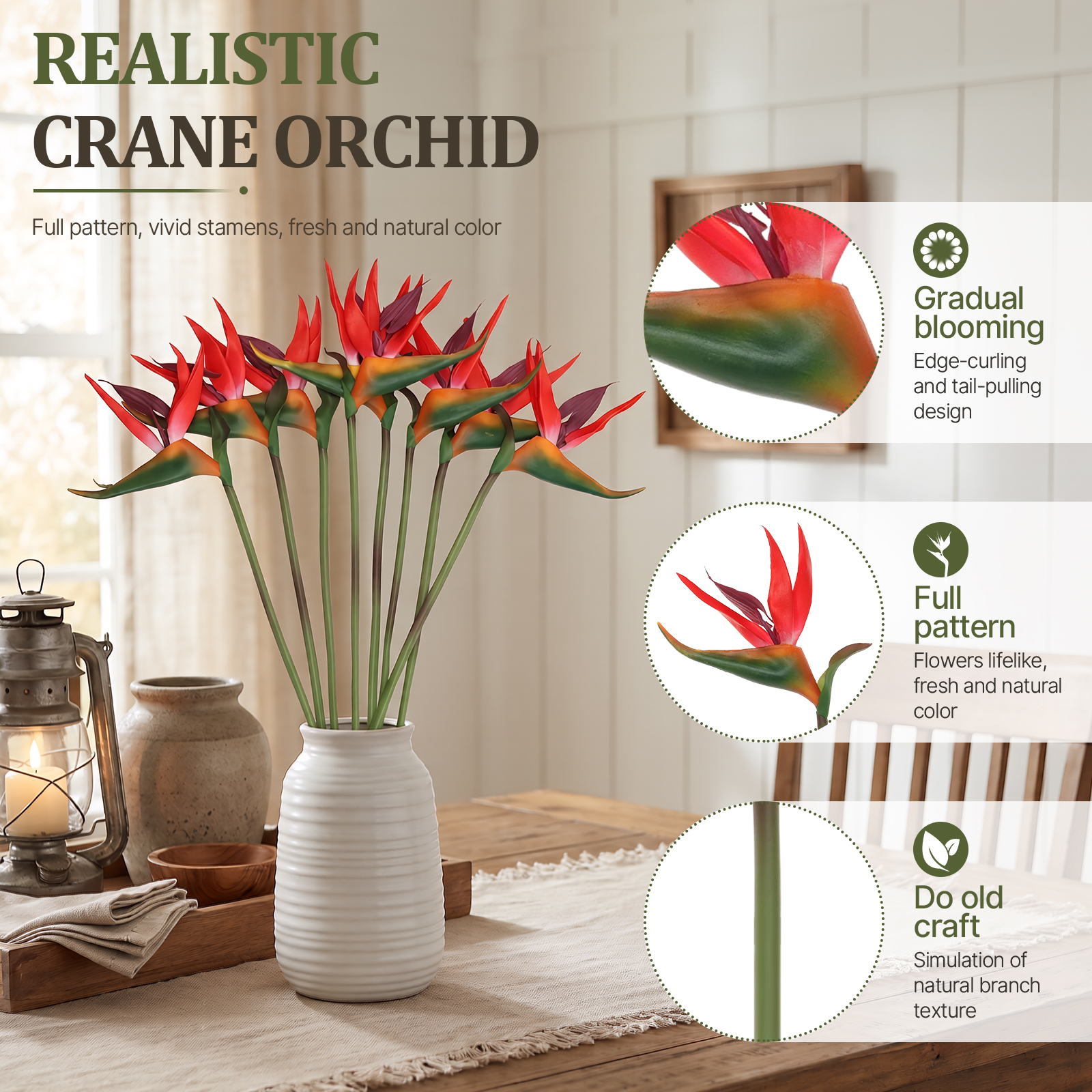 8Pcs Artificial Bird Of Paradi – Bird Paradise Strelitzia Bewertung und Preis