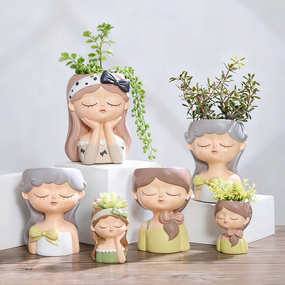 Cute Girl Small Plant Pot Resi – Echeveria Succulent Bewertung und Preis