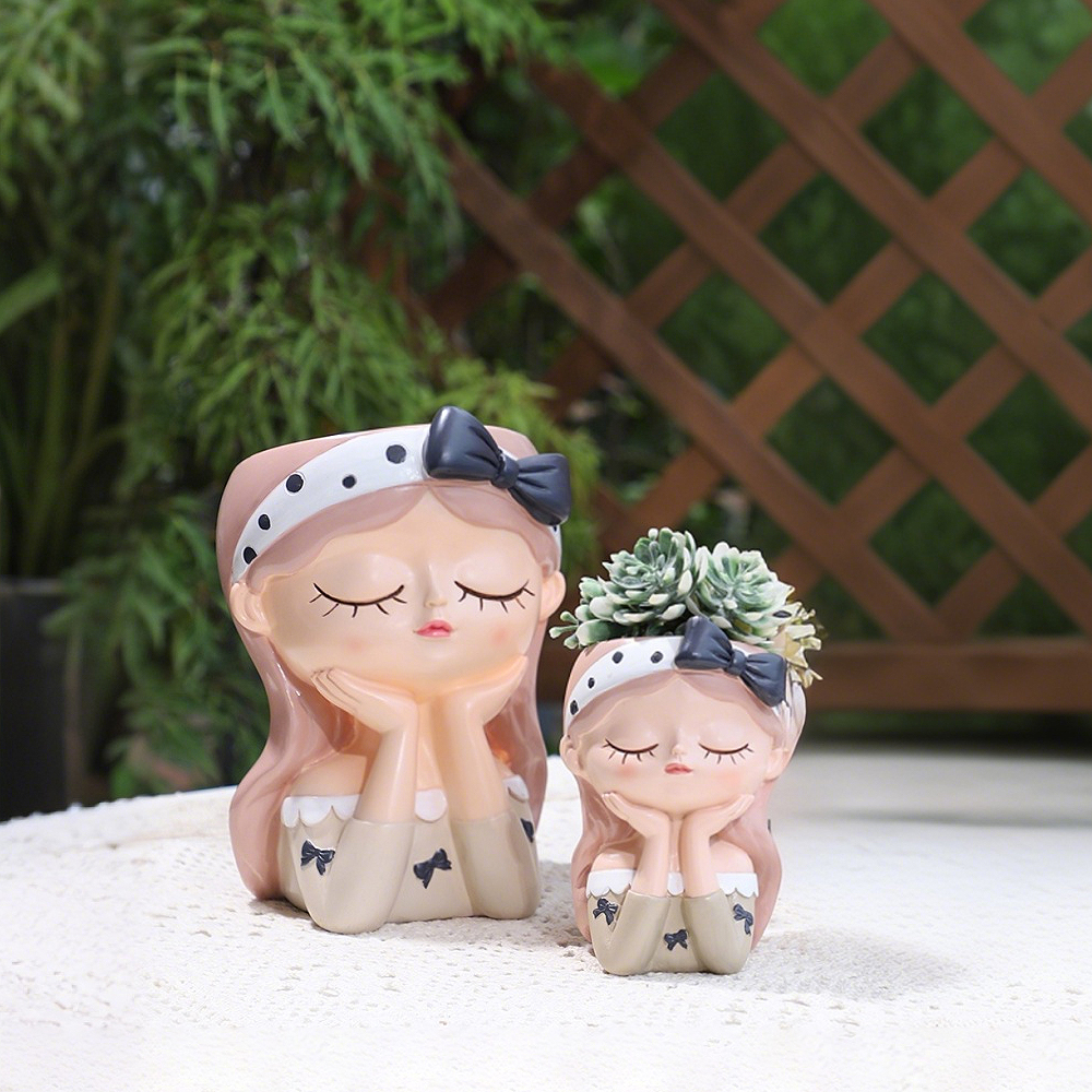 Cute Girl Small Plant Pot Resi – Echeveria Succulent Bewertung und Preis